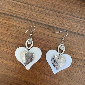 Beautiful Hanging Heart Earrings